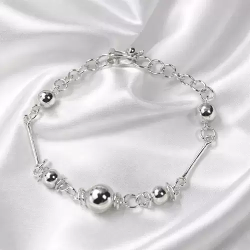Mi Cofre: Pulsera Esferas Elegancia Plata 950