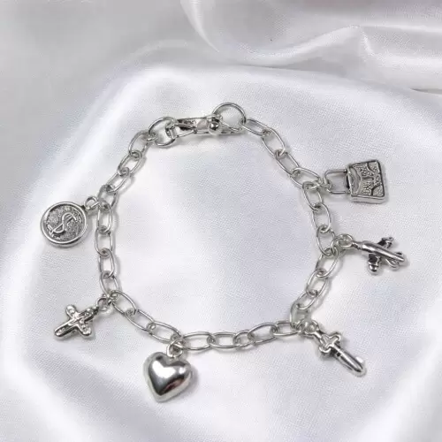 Mi Cofre: Pulsera de Plata 950 Amor y Fé