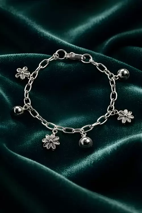 Mi Cofre: Pulsera Flores de Luna Plata 950